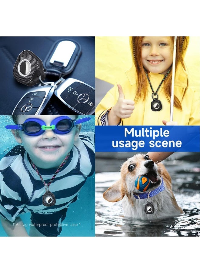 Ecosystem Waterproof Case for AirTags with Wire Cable, IP67 Secure Lock Keychain Holder, 360° Hard Protective Cover for Key Ring, Car, Luggage (Blue With Ring) - Image 4